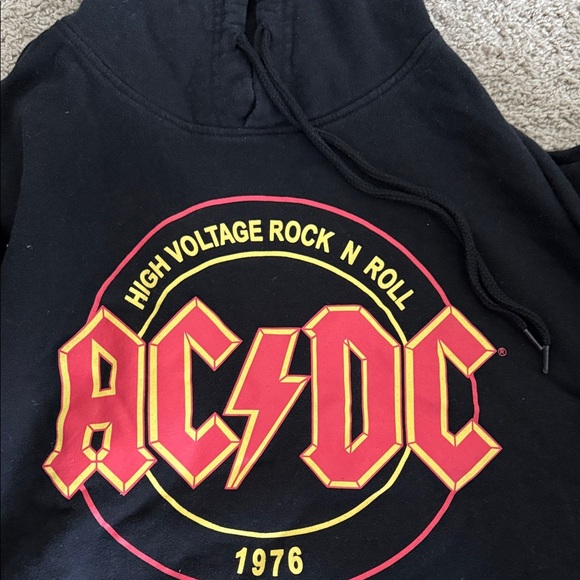 AC/DC Black Hoodie with Red and Yellow Logo - Picture 2 of 4